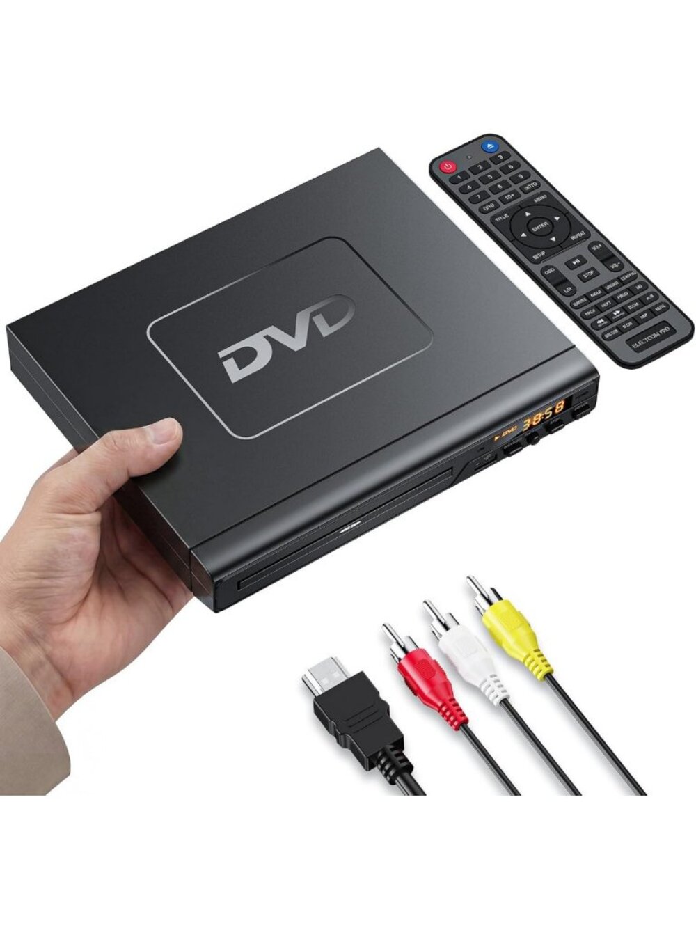 Region-Free DVD Player | HDMI & RCA Compact Design | Plays Multi Formats 0-6